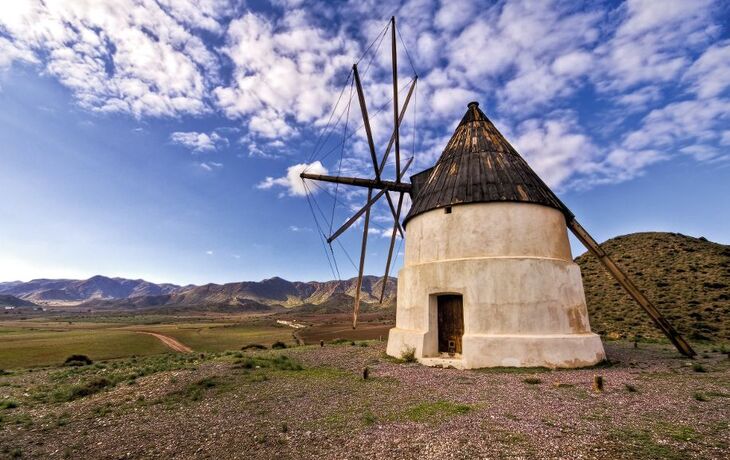 alte Windmühle im Naturpark Las Negras Cabo de Gata