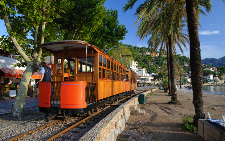 Straßenbahn in Port de Soller auf Mallorca