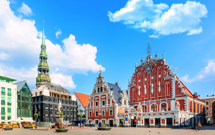 Schwarzhäupterhaus auf dem Rathausplatz der lettischen Hauptstadt Riga 