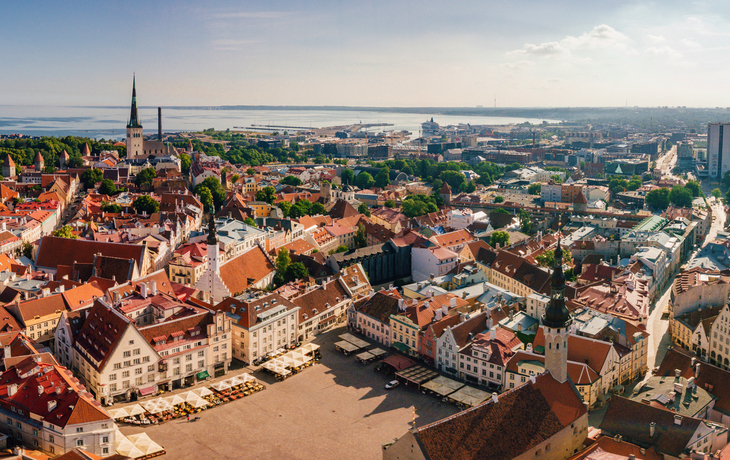 Luftaufnahme der Altstadt von Tallinn