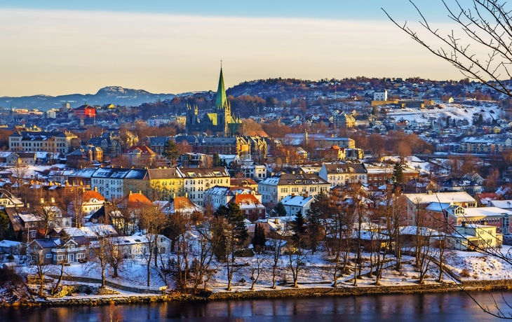 Winteransicht von Trondheim in Norwegen