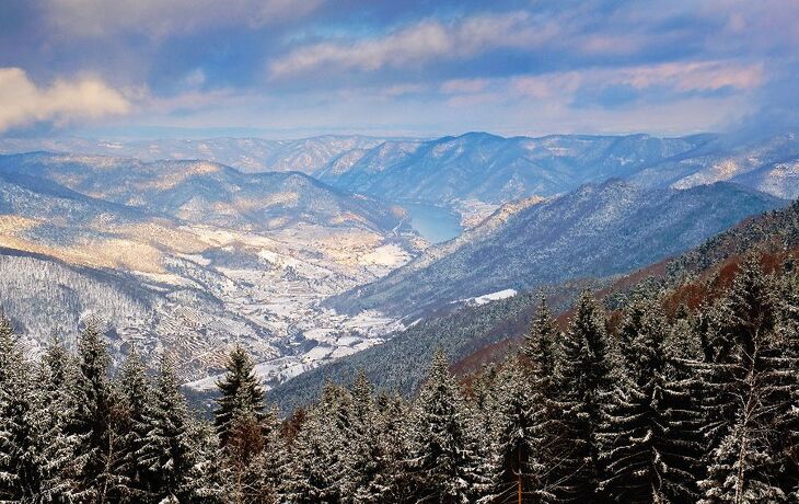 Winterblick ins Donautal der Wachau
