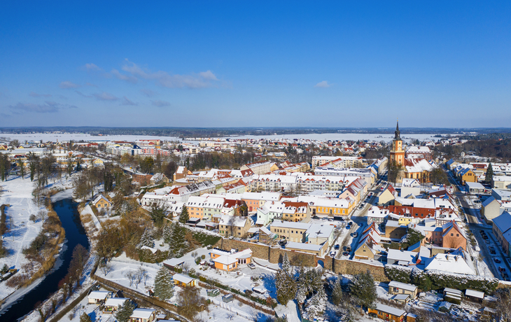 Templin im Winter bei Eis und Schnee